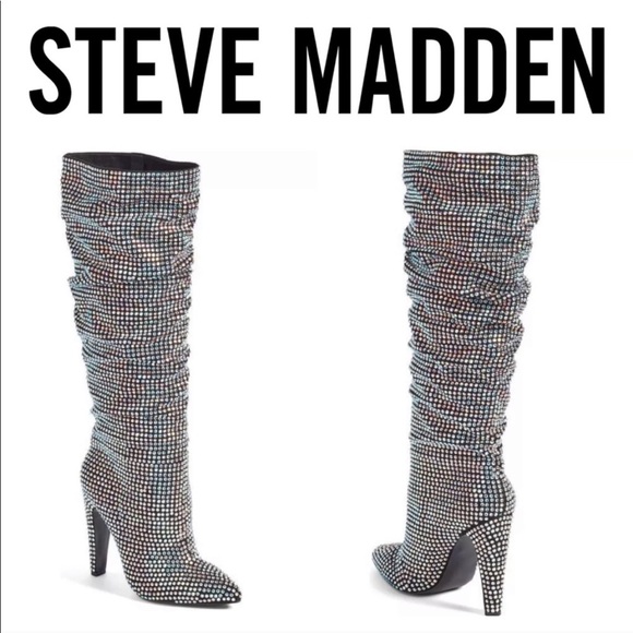 rhinestone boots steve madden